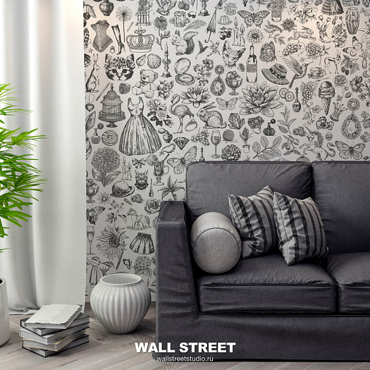 Фотообои в интерьере артикул Postmodern 4, ПОСТМОДЕРН / POSTMODERN, Wall street