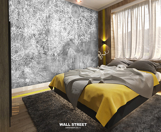 Фотообои в интерьере артикул Grayscale 7, GRAYSCALE, Wall street